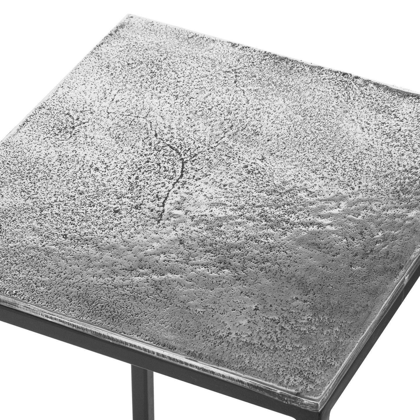 Farrah Collection Silver Nest Of Three Tables - Eudemonia Home Goods
