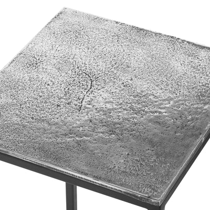 Farrah Collection Silver Nest Of Three Tables - Eudemonia Home Goods