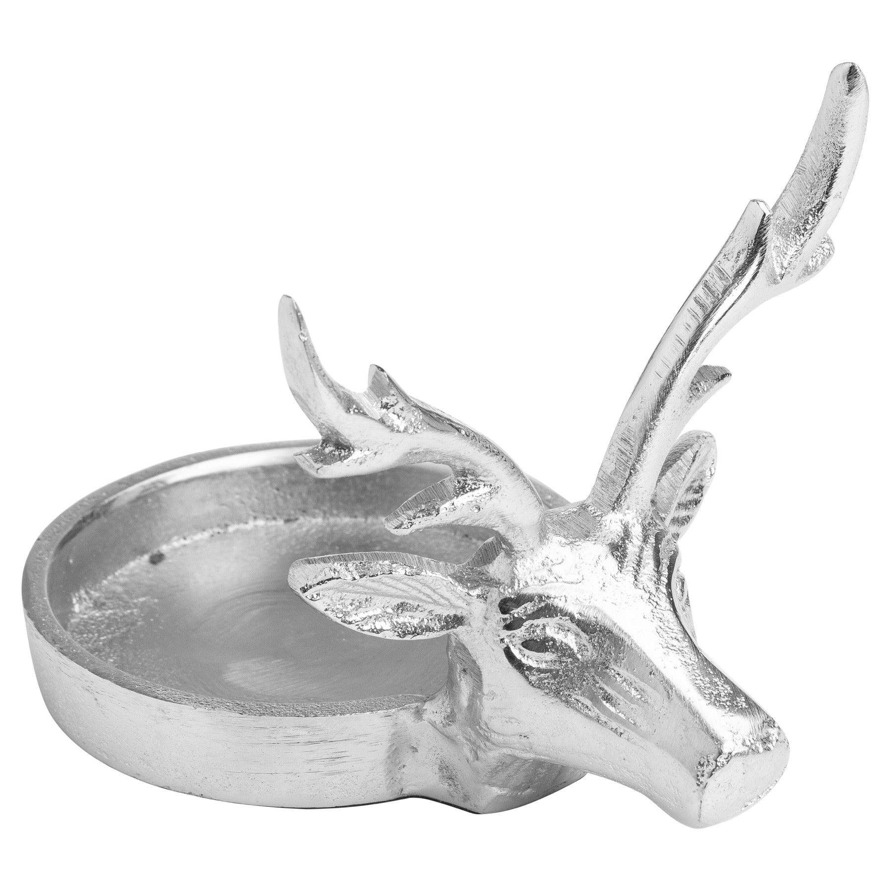 Farrah Collection Silver Stag Candle Holder - Eudemonia Home Goods