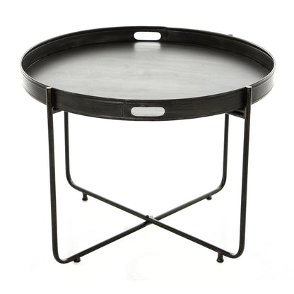 Metallic Grey Tray With Stand - Eudemonia Home Goods
