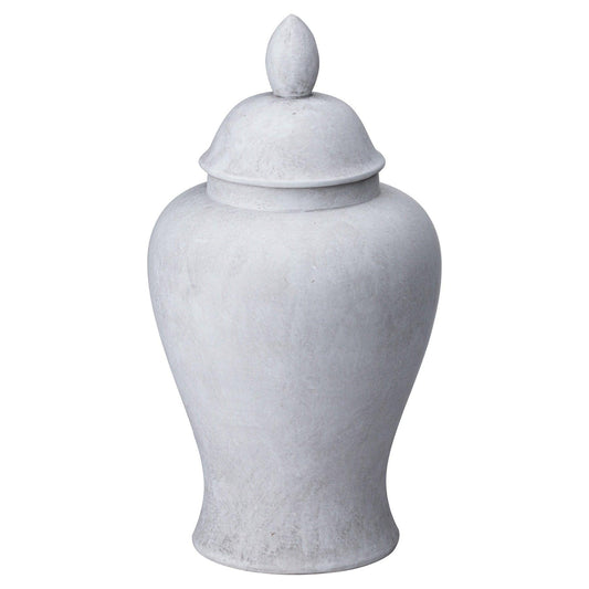 Darcy Large Stone Ginger Jar - Eudemonia Home Goods