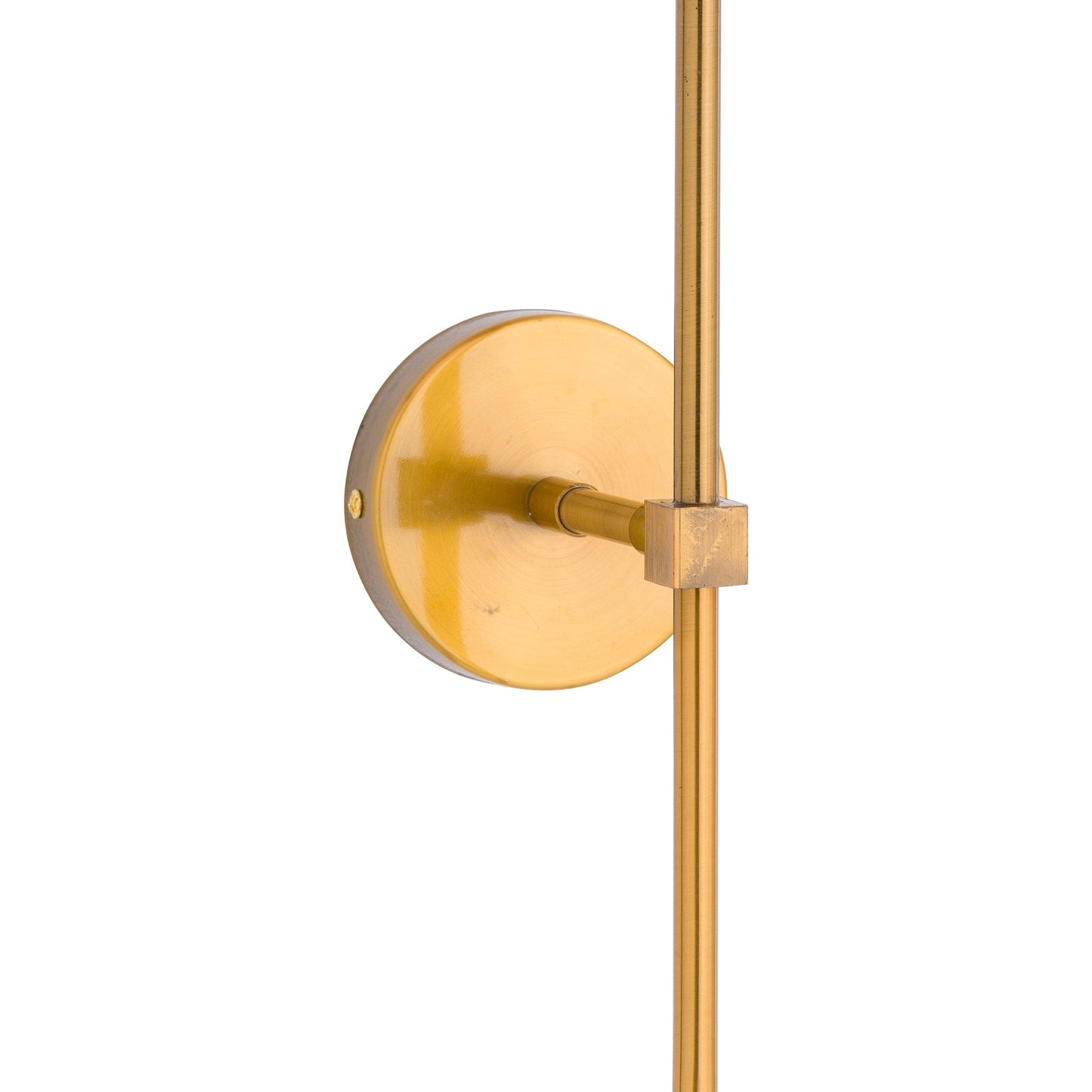 Brass Smoked Glass Globe Wall Pendant