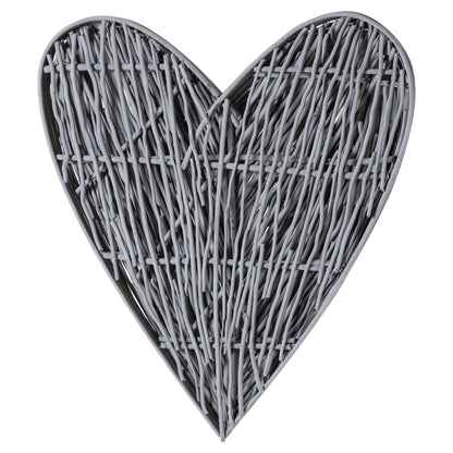 Large Grey Willow Branch Heart - Eudemonia Home Goods