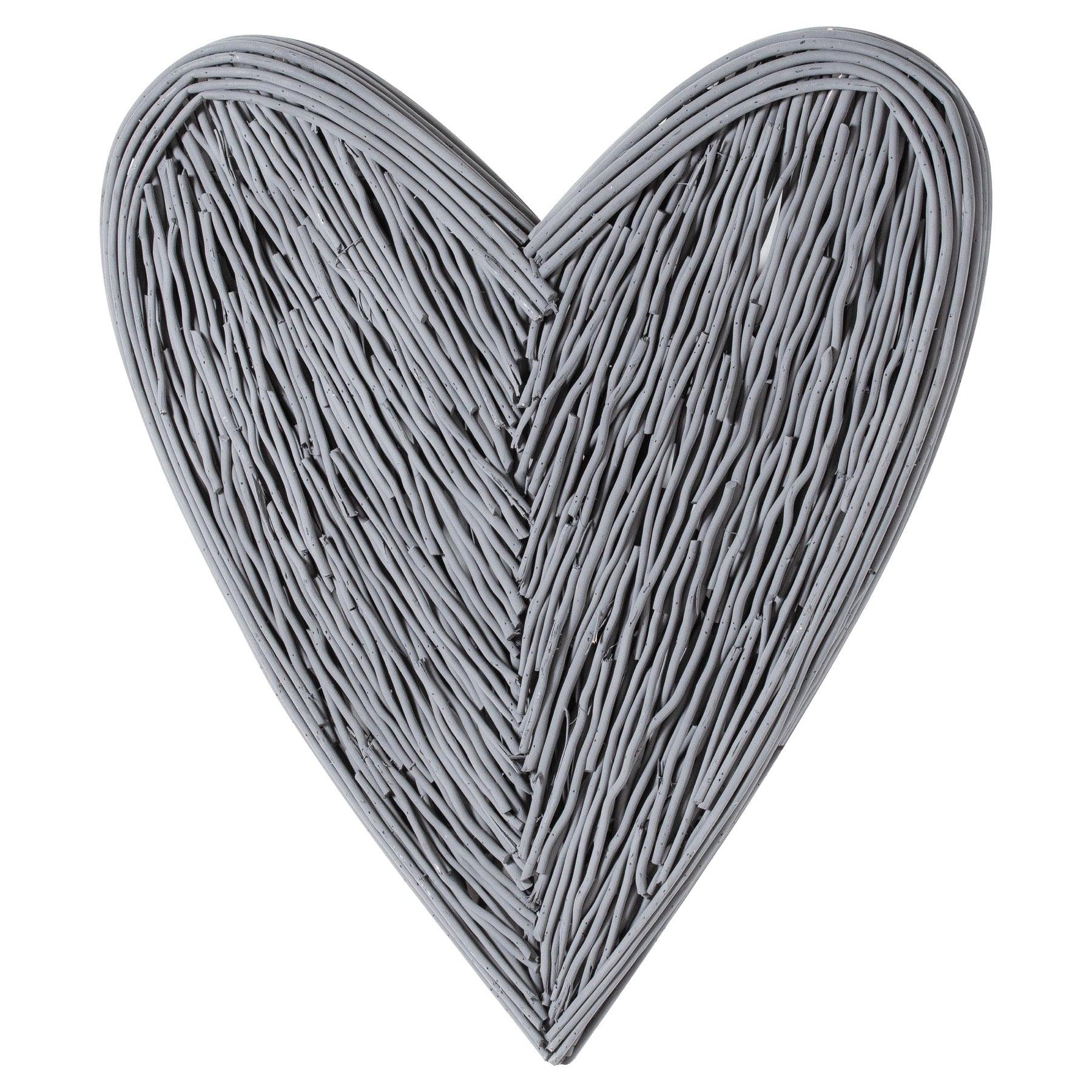 Large Grey Willow Branch Heart - Eudemonia Home Goods