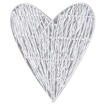 Large White Willow Branch Heart - Eudemonia Home Goods