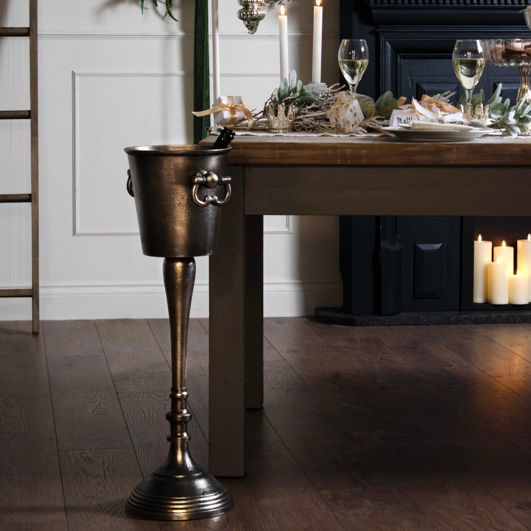 Cast Floor Standing Champagne Cooler - Eudemonia Home Goods