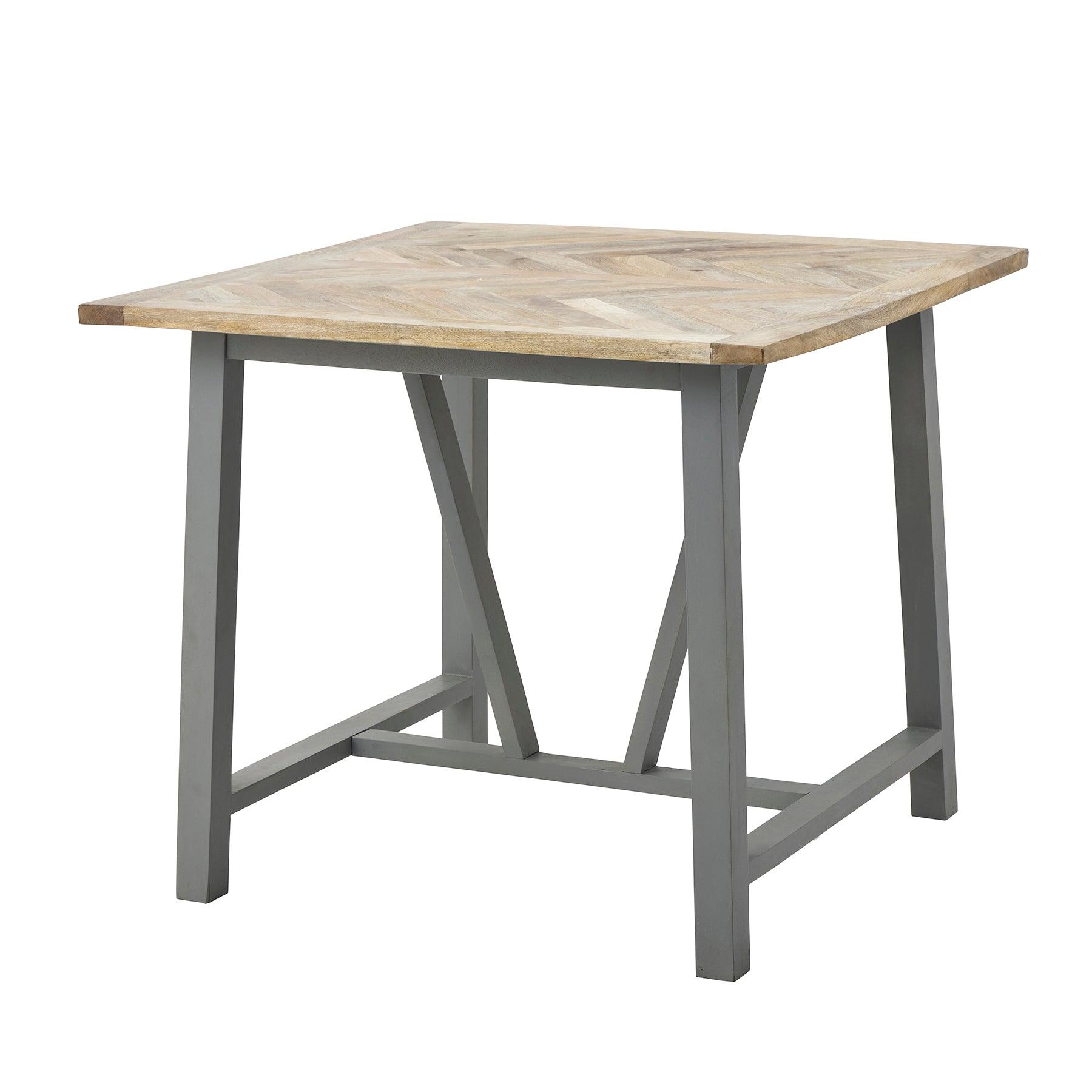 Nordic Grey Collection Square Dining Table - Eudemonia Home Goods