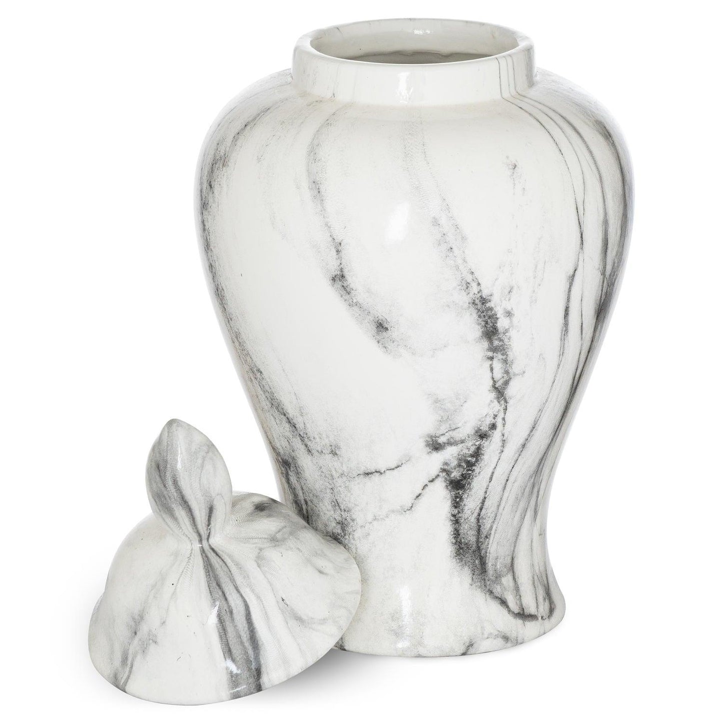 Marble Ginger Jar - Eudemonia Home Goods