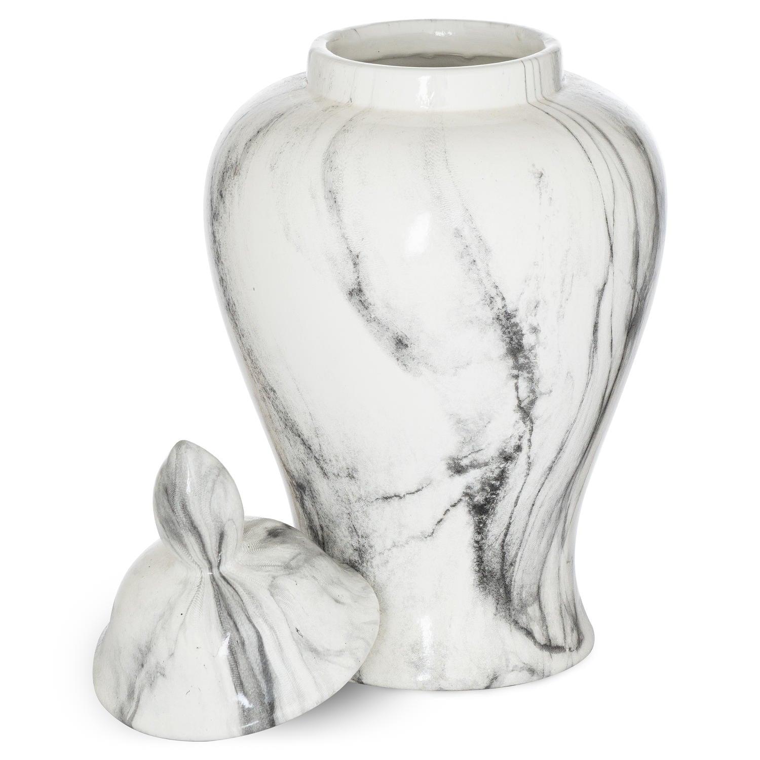 Marble Ginger Jar - Eudemonia Home Goods
