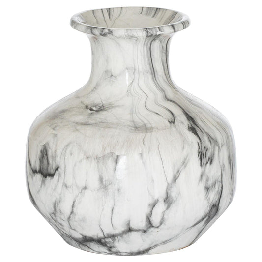 Marble Squat Vase - Eudemonia Home Goods