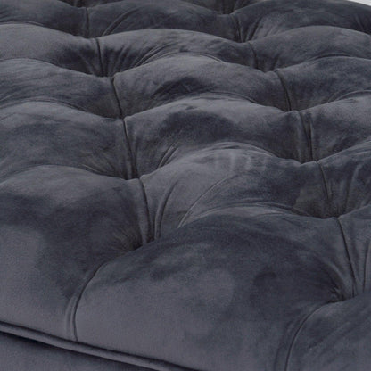 Knightsbridge Button Pressed Ottoman - Eudemonia Home Goods