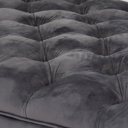 Knightsbridge Button Pressed Ottoman - Eudemonia Home Goods