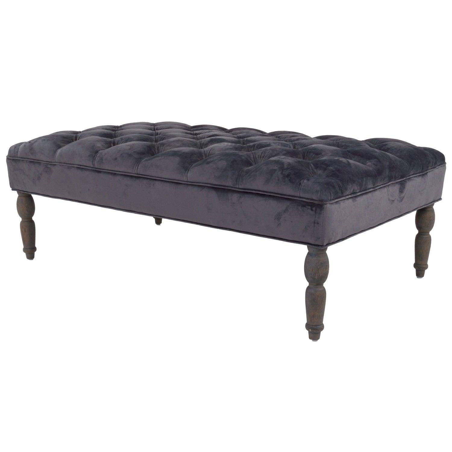 Knightsbridge Button Pressed Ottoman - Eudemonia Home Goods