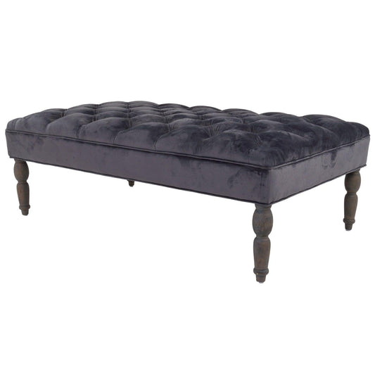 Knightsbridge Button Pressed Ottoman - Eudemonia Home Goods