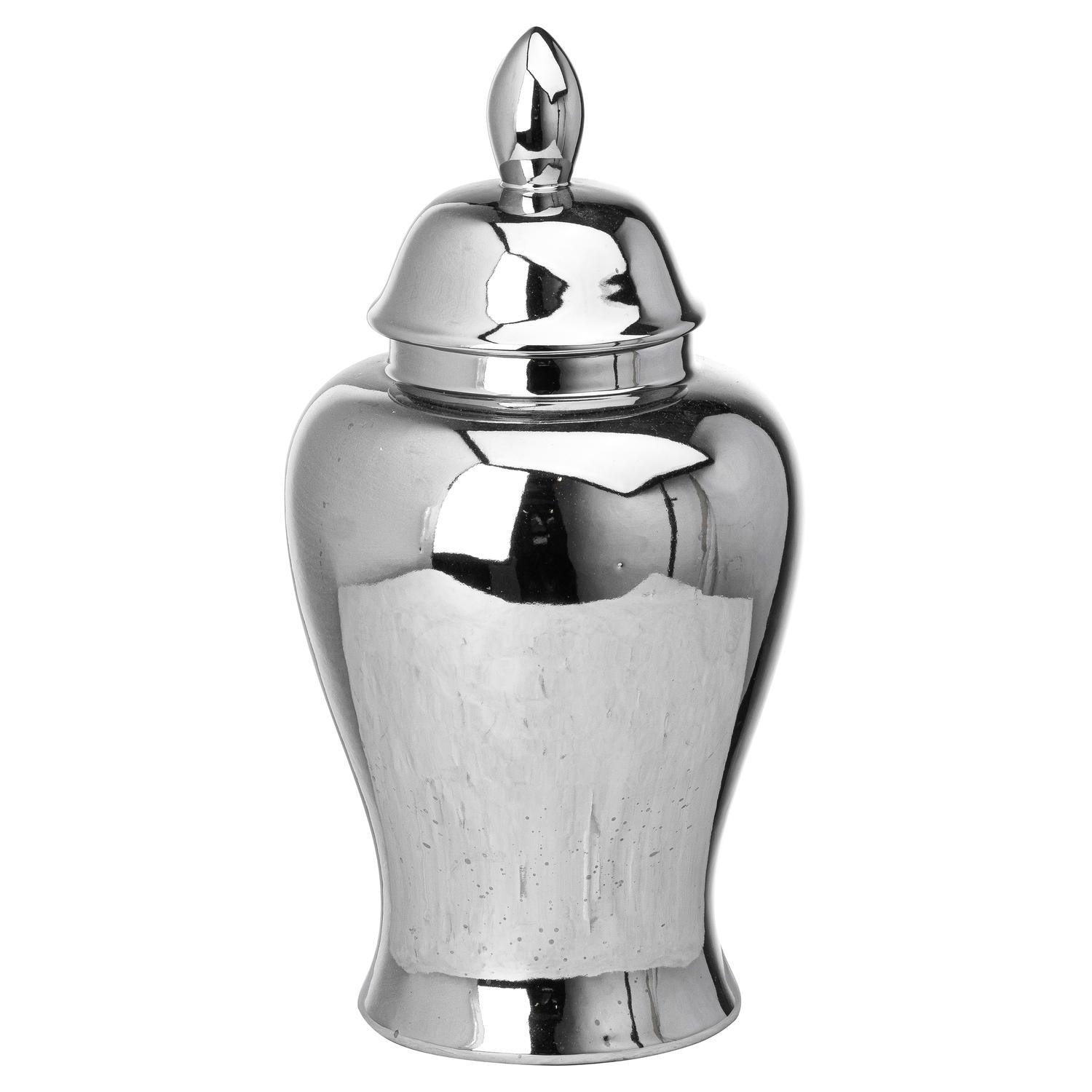 Chrome Large Ginger Jar - Eudemonia Home Goods