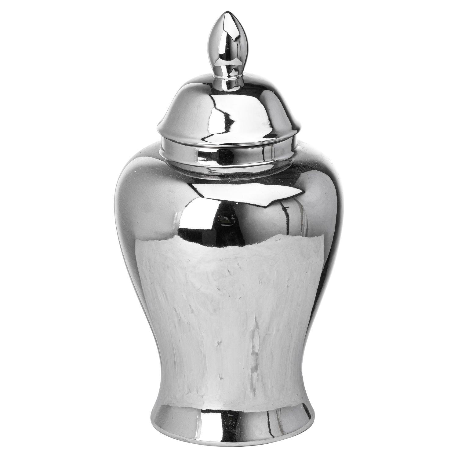 Chrome Ginger Jar - Eudemonia Home Goods