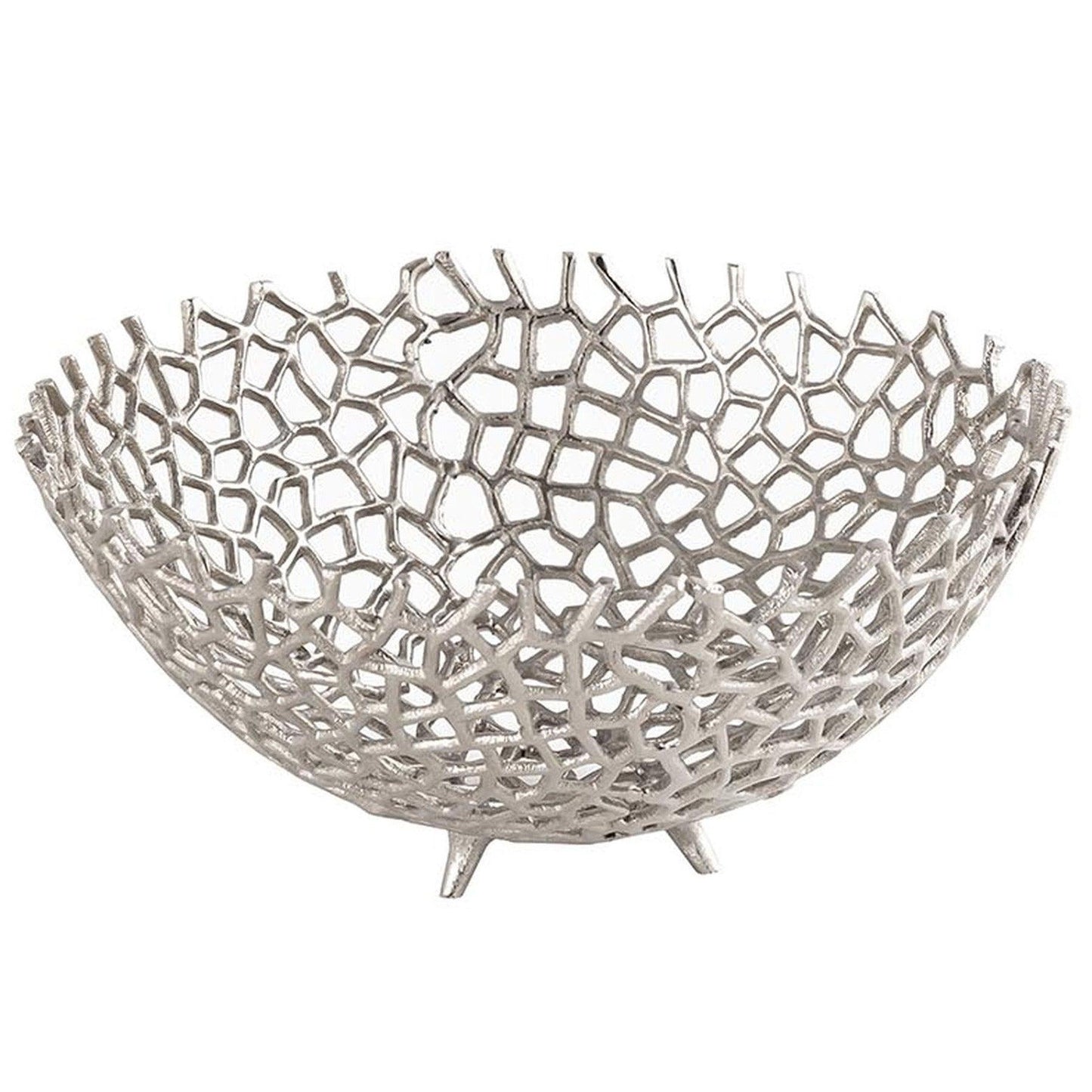 Farrah Collection Silver decorative Bowl - Eudemonia Home Goods