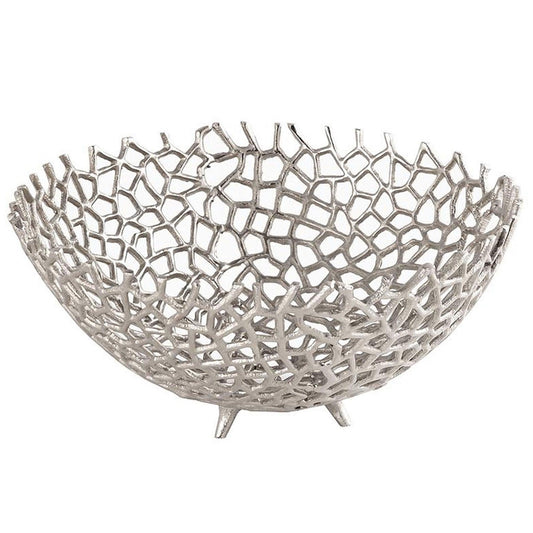 Farrah Collection Silver decorative Bowl - Eudemonia Home Goods