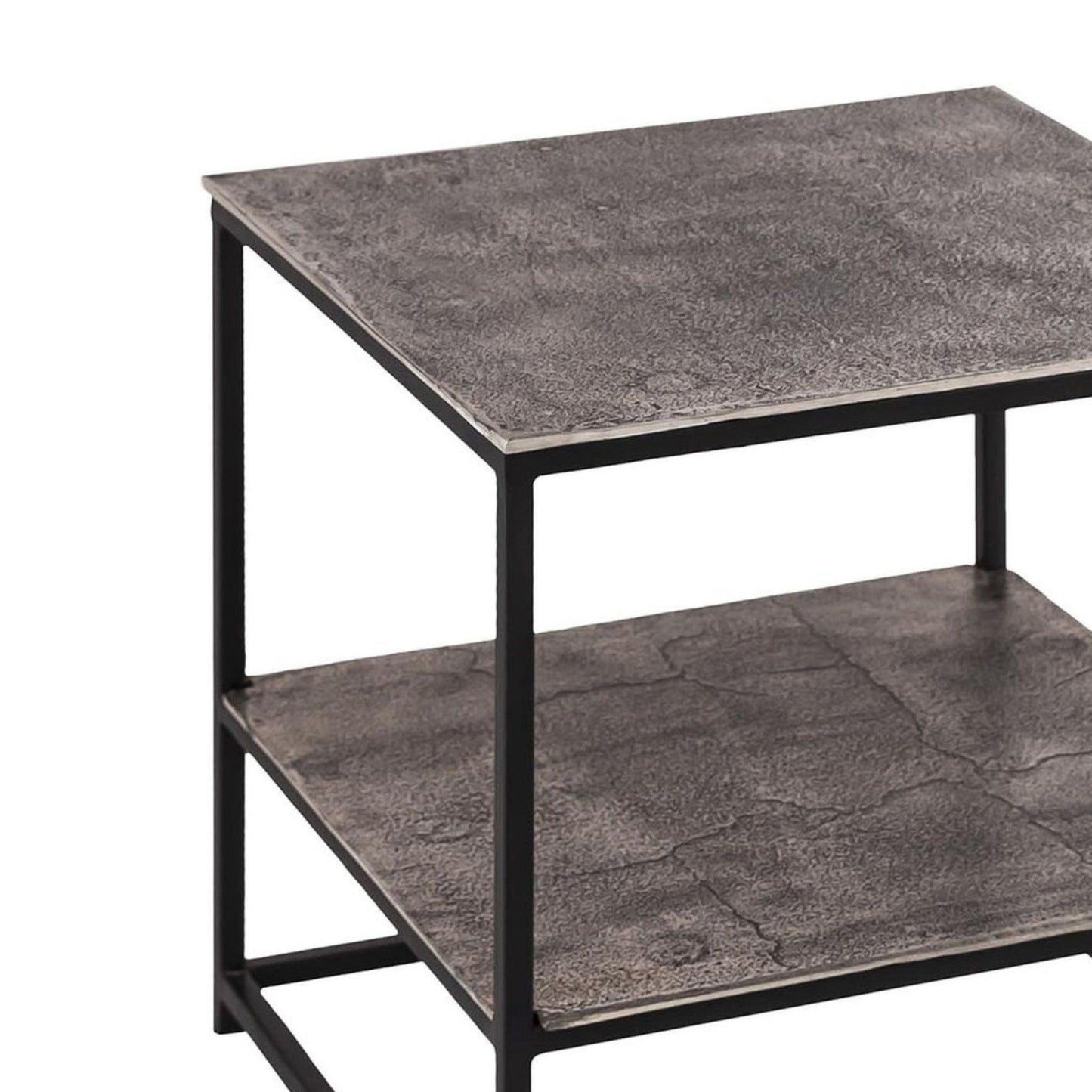 Farrah Collection Silver Side Table - Eudemonia Home Goods