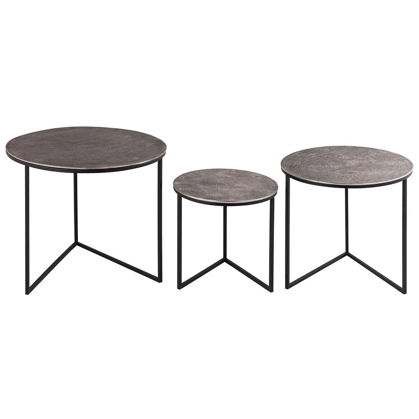 Farrah Collection Set of Three Round Tables - Eudemonia Home Goods