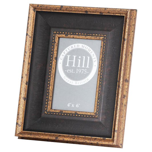 Black Antique Gold Beaded 4X6 Photo Frame - Eudemonia Home Goods