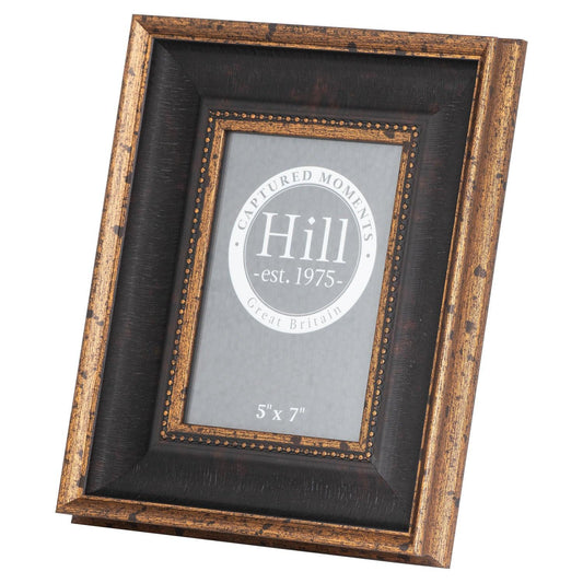 Black And Antique Gold Beaded 5X7 Photo Frame - Eudemonia Home Goods