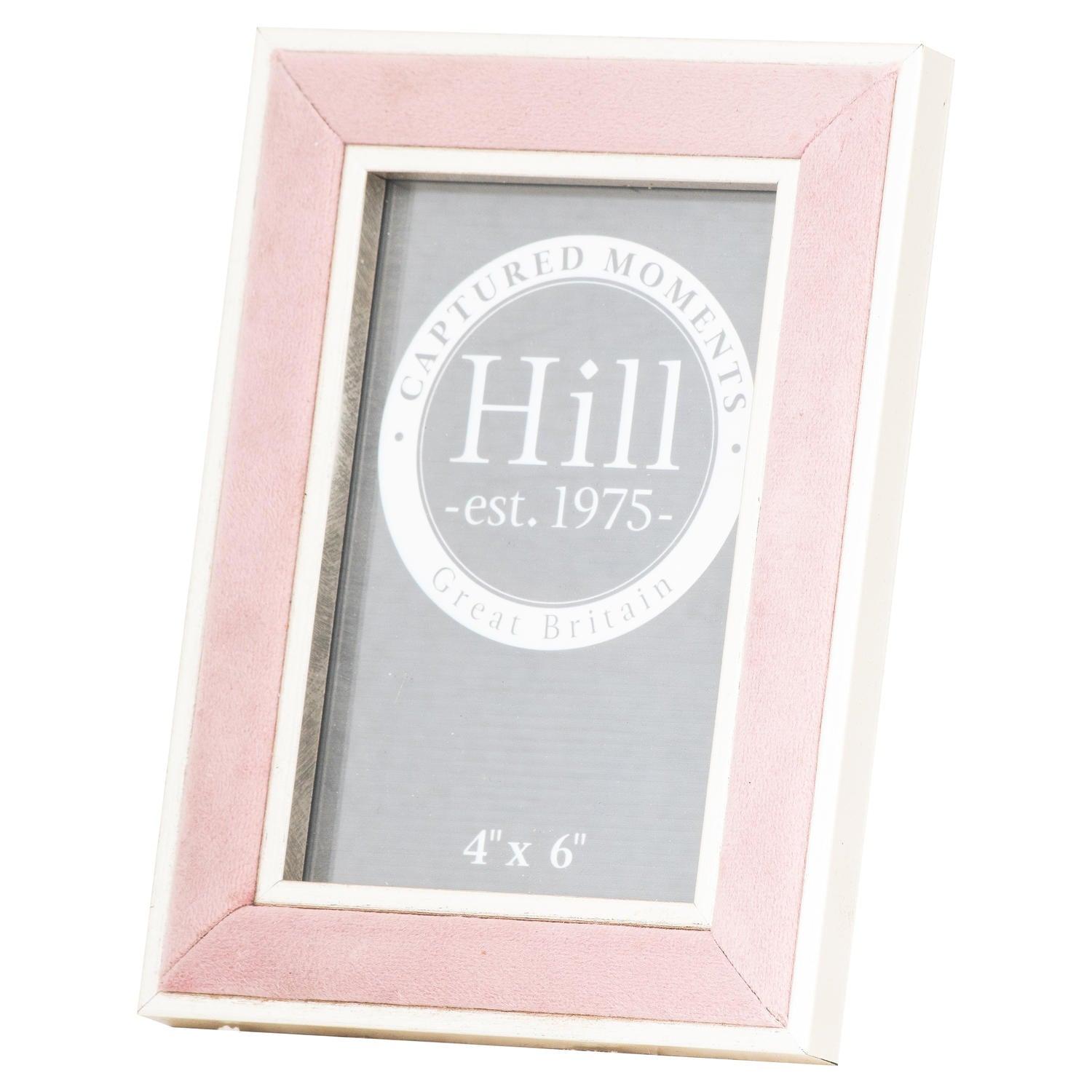 Silver Edged Pink Velvet 4X6 Photo Frame - Eudemonia Home Goods