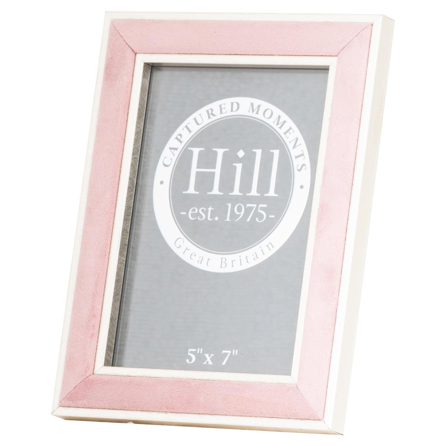 Silver Edged Pink Velvet 5X7 Photo Frame - Eudemonia Home Goods