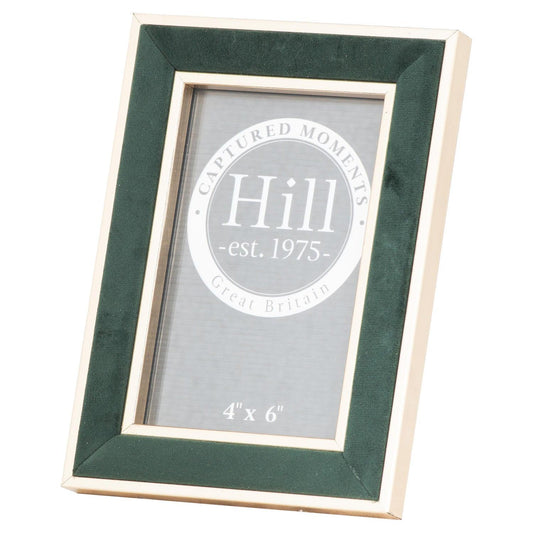 Gold Edged Emerald Velvet 4X6 Photo Frame - Eudemonia Home Goods