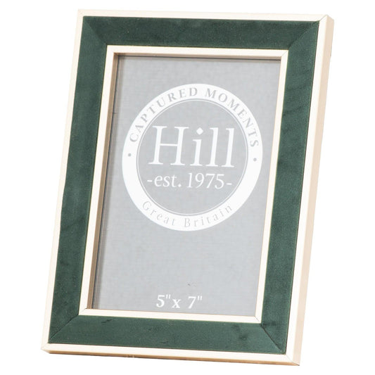 Gold Edged Emerald Velvet 5X7 Photo Frame - Eudemonia Home Goods