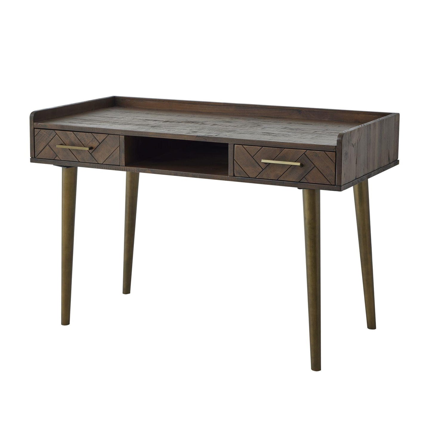 Havana Gold 2 Drawer Desk - Eudemonia Home Goods