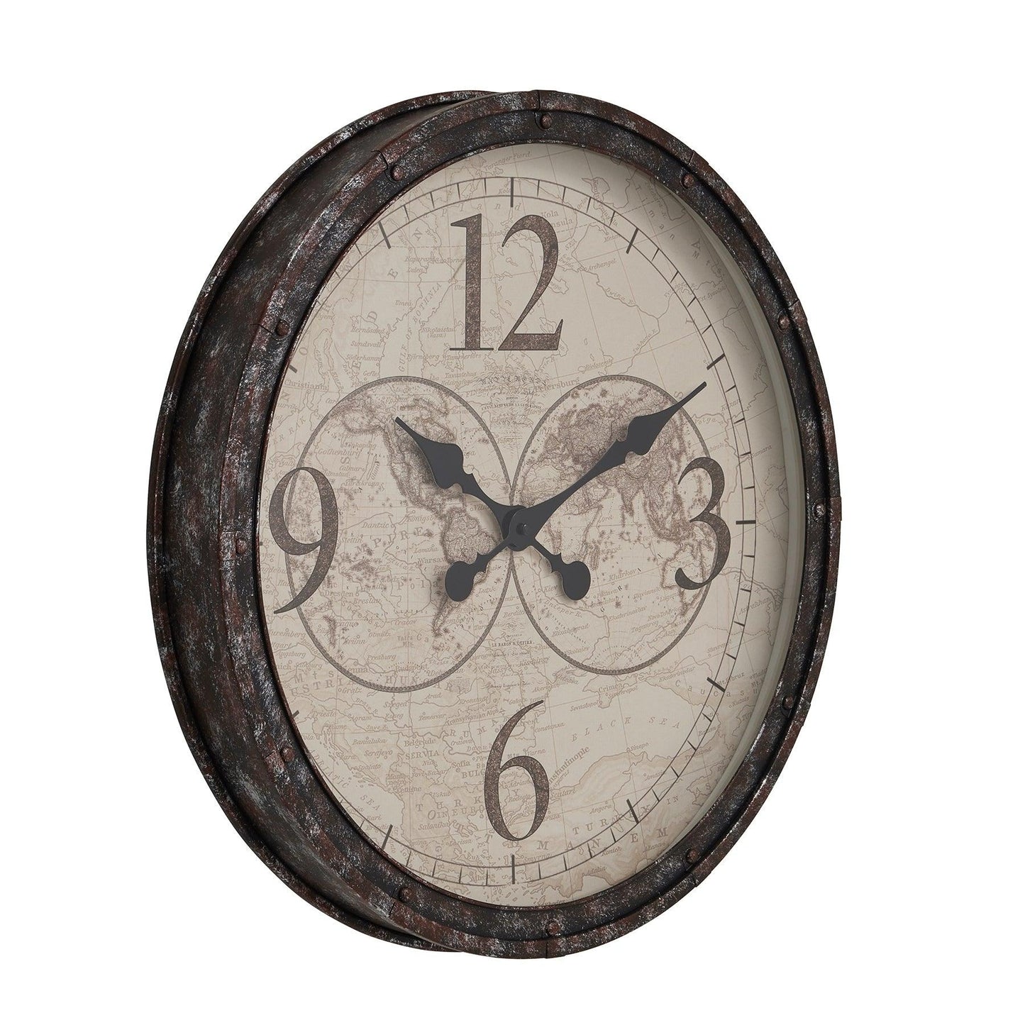 Jensen Rustic World Clock - Eudemonia Home Goods