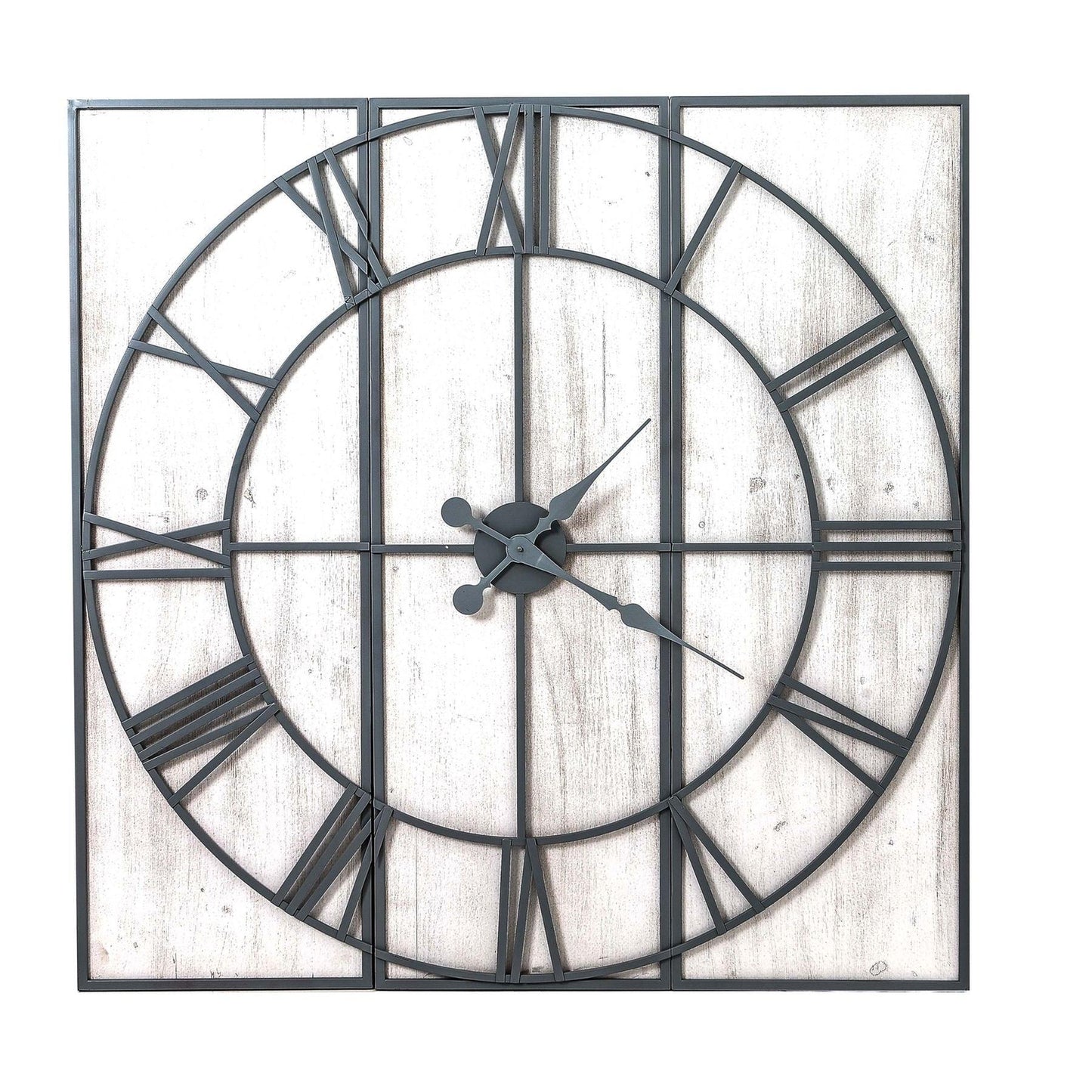 Roza Panelled Wall Clock - Eudemonia Home Goods