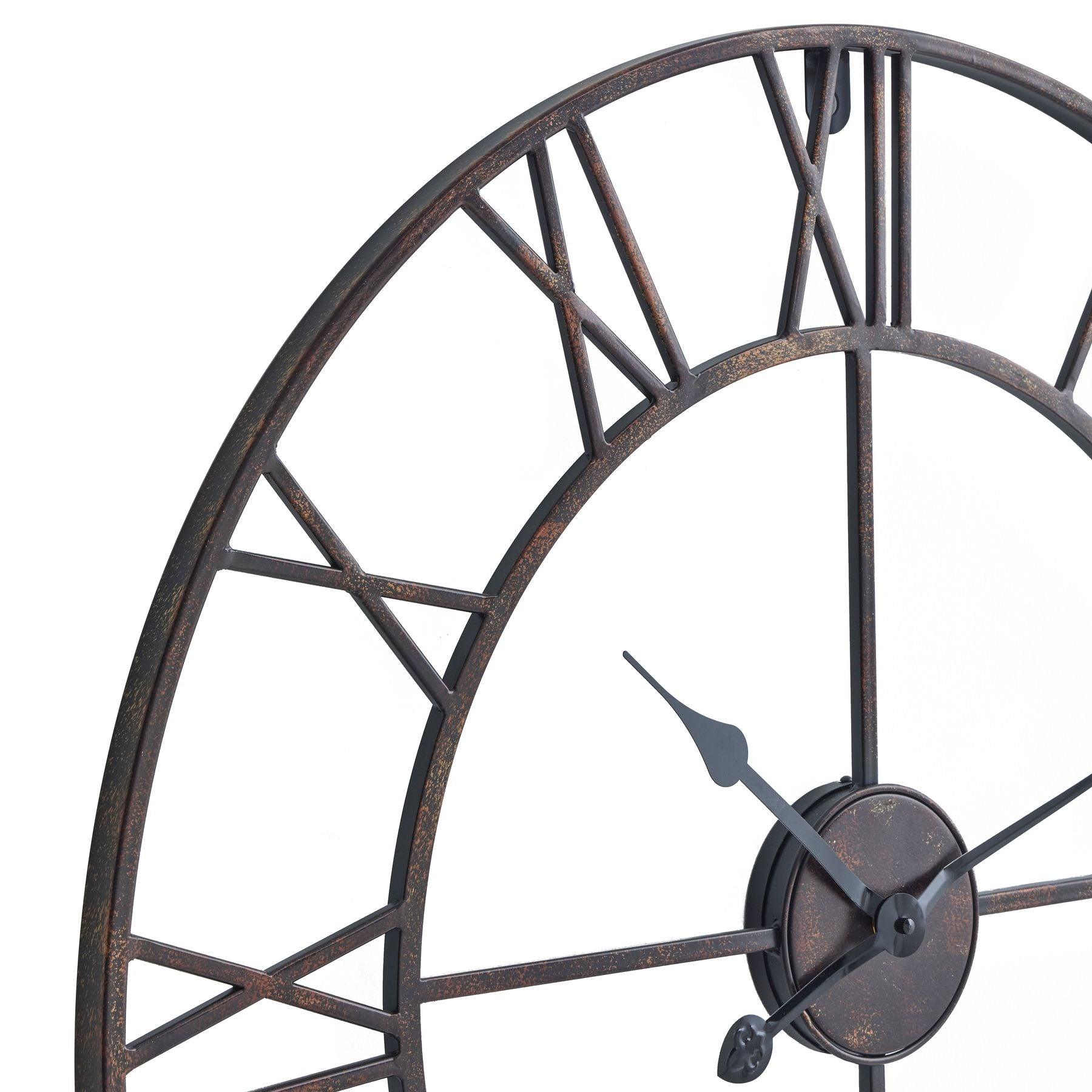 Bronze Skeleton Wall Clock - Eudemonia Home Goods