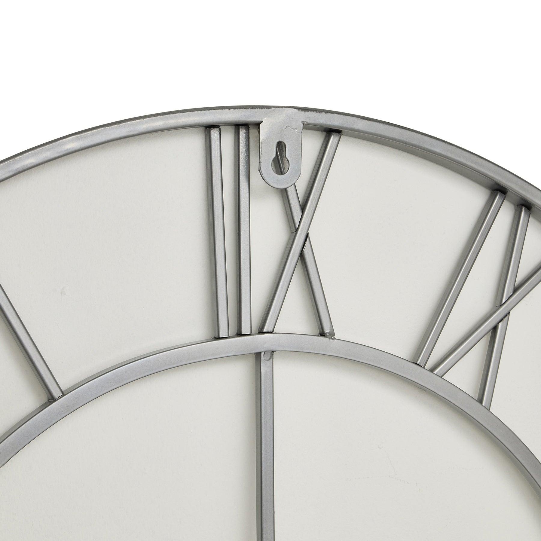 Silver Skeleton Wall Clock - Eudemonia Home Goods