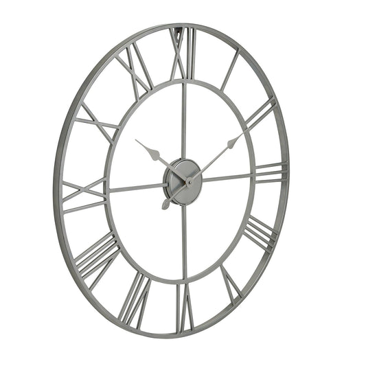 Silver Skeleton Wall Clock - Eudemonia Home Goods