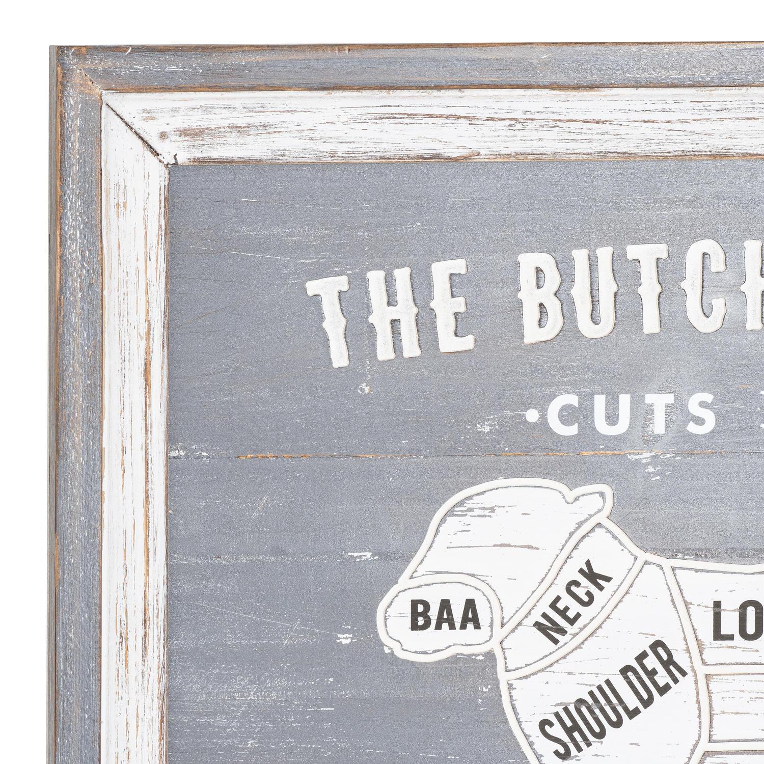 Butchers Cuts Lamb Wall Plaque - Eudemonia Home Goods