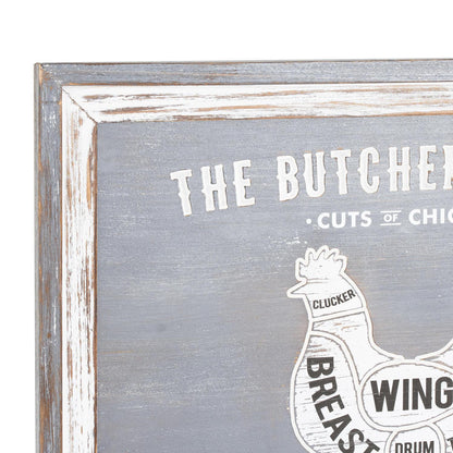 Butchers Cuts Chicken Wall Plaque - Eudemonia Home Goods