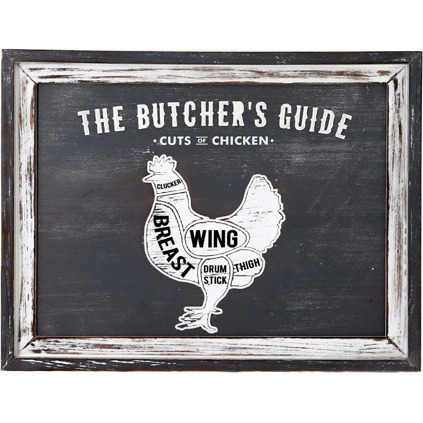 Butchers Cuts Chicken Wall Plaque - Eudemonia Home Goods