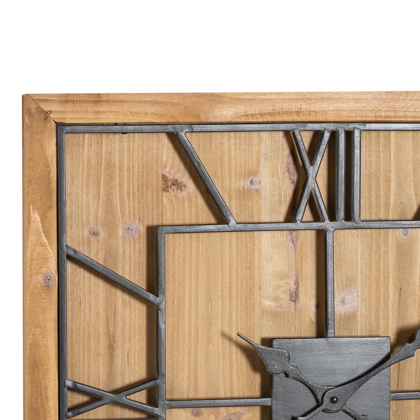 Williston Square Wooden Wall Clock - Eudemonia Home Goods