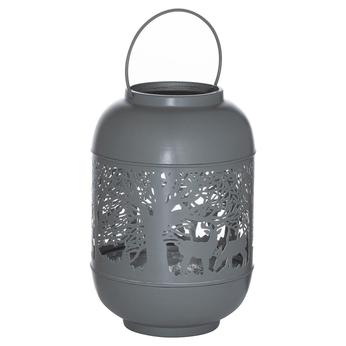 Large Silver And Grey Glowray Dome Forest Lantern - Eudemonia Home Goods