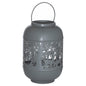 Large Silver And Grey Glowray Dome Forest Lantern - Eudemonia Home Goods