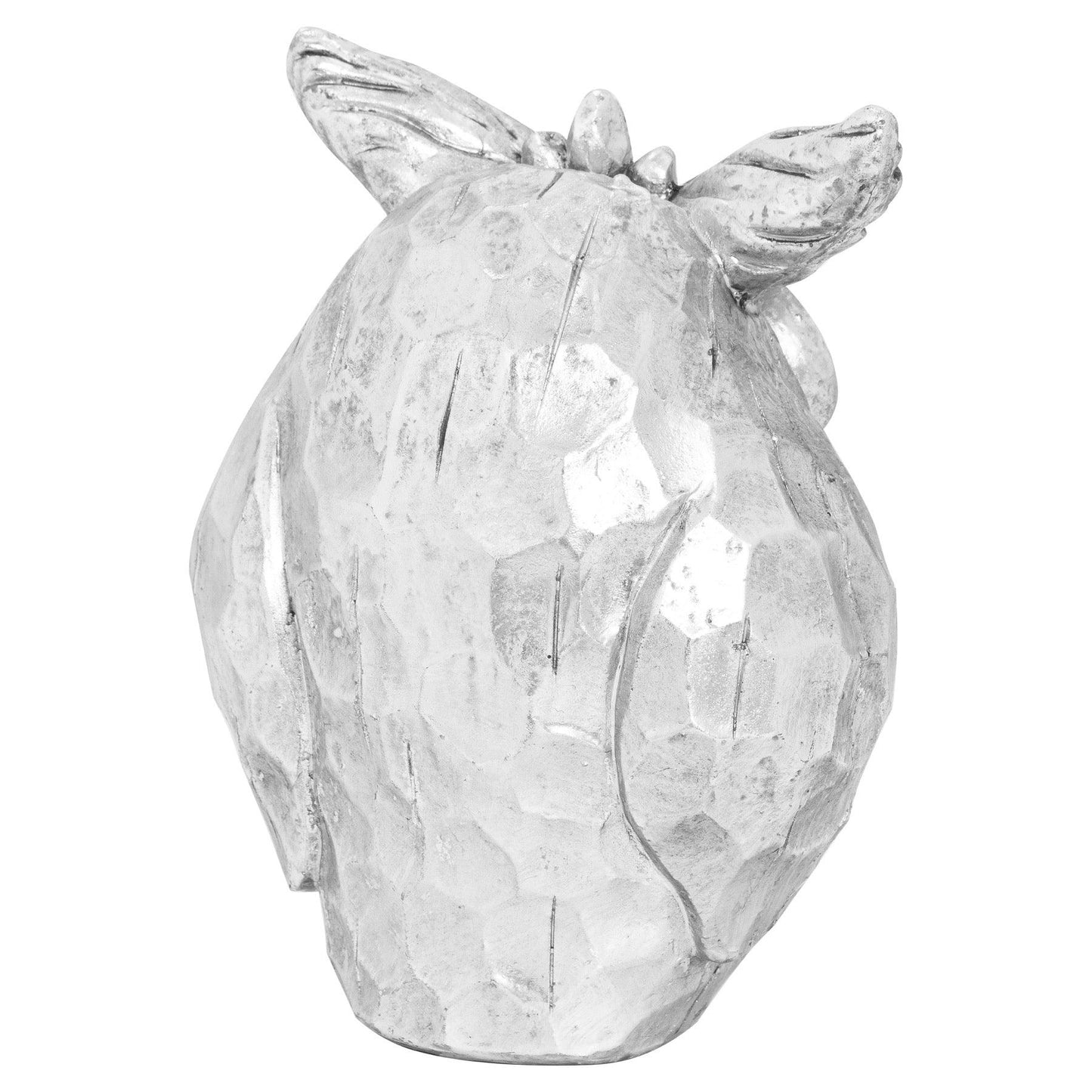 Otis The Large Silver Ceramic Owl - Eudemonia Home Goods