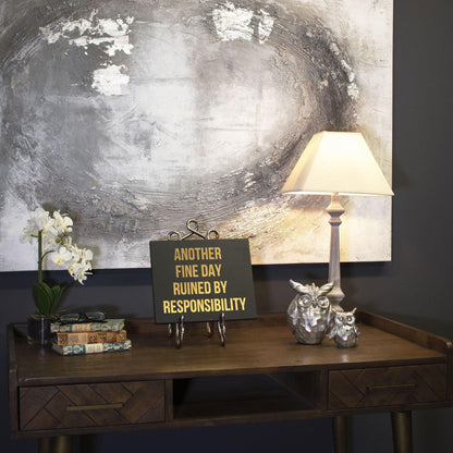 Otis The Large Silver Ceramic Owl - Eudemonia Home Goods