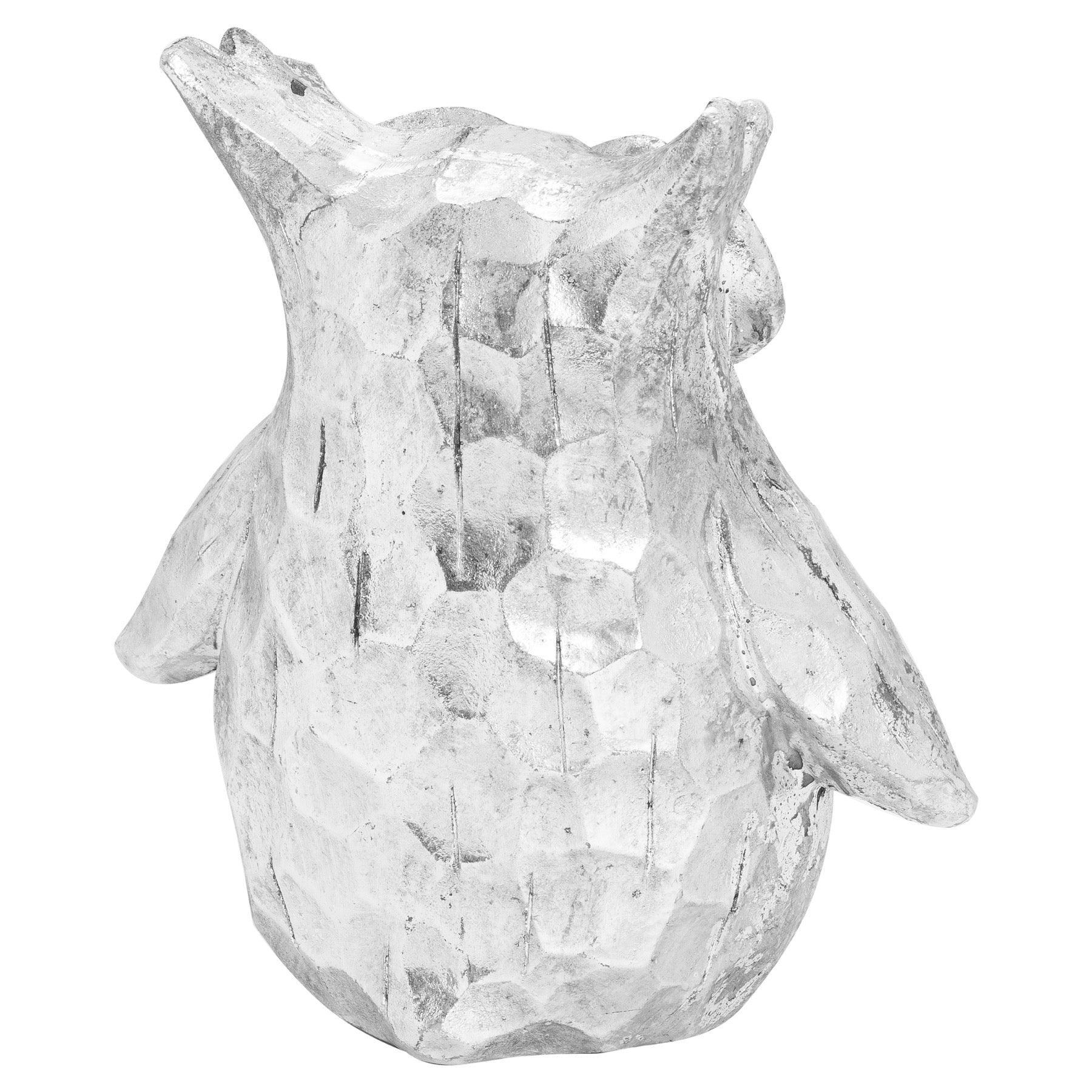Olive The Silver Ceramic Owl - Eudemonia Home Goods