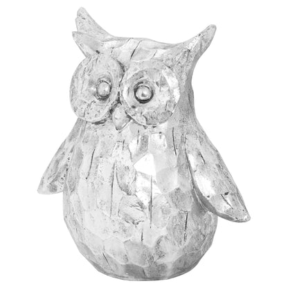 Olive The Large Silver Ceramic Owl - Eudemonia Home Goods