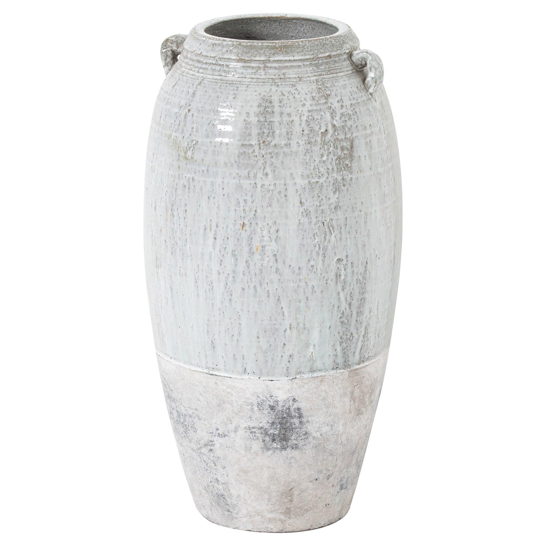 Large Ceramic Dipped Amphora Vase - Eudemonia Home Goods