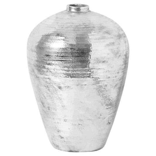 Large Hammered Silver Astral Vase - Eudemonia Home Goods