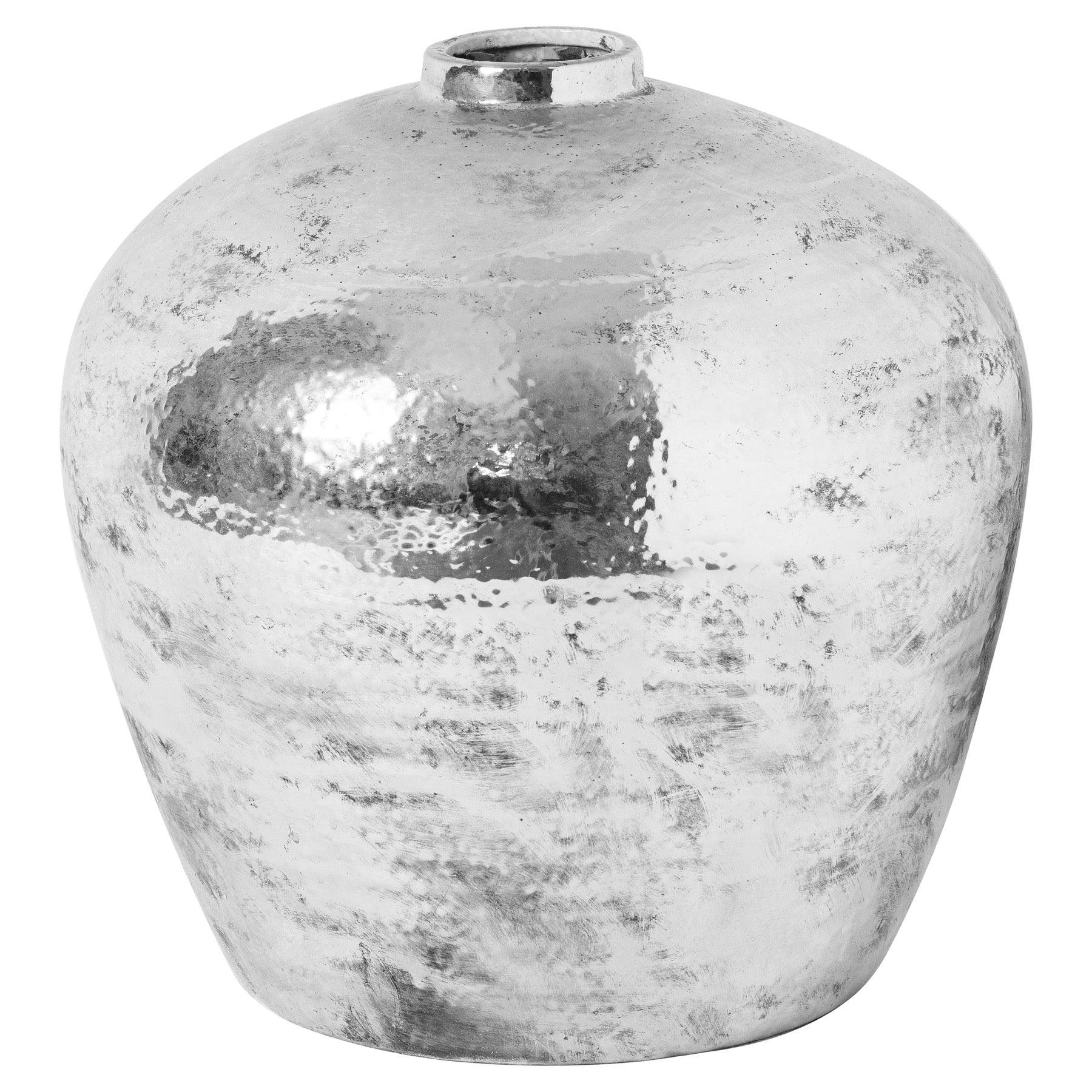 Hammered Silver Astral Vase - Eudemonia Home Goods