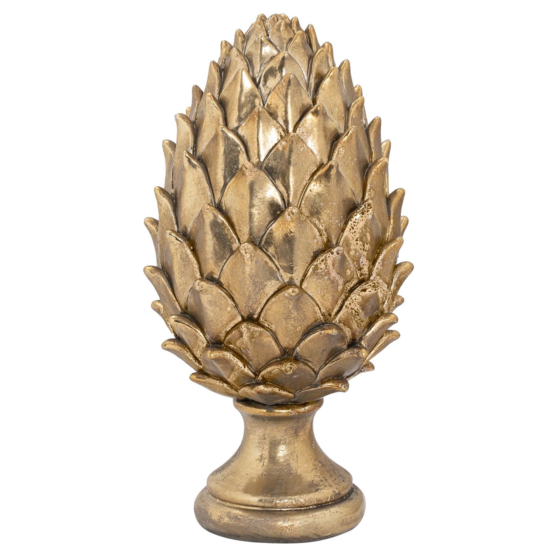 Tall Gold Pinecone Finial - Eudemonia Home Goods